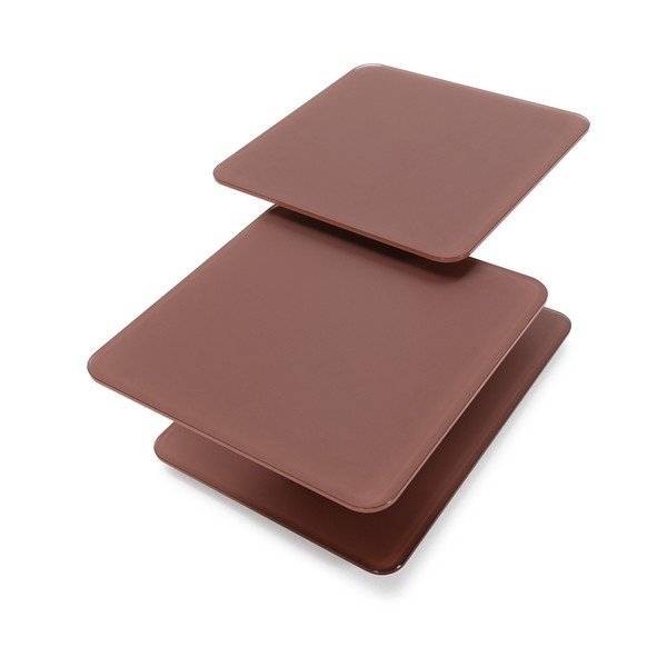 Terakotový sklenený konferenčný stolík 54x115 cm Elvi – Marckeric-image-3