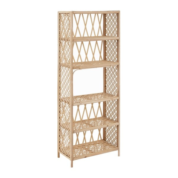 Bambusová knižnica v prírodnej farbe 64x171 cm Ratán – Ixia