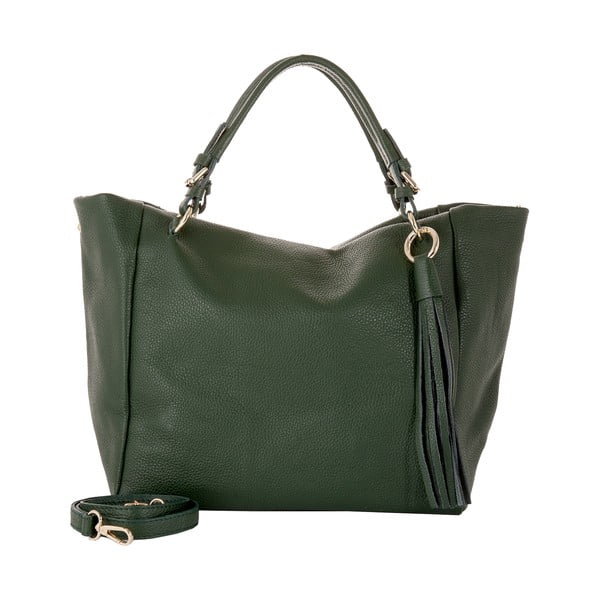 Zelená kabelka z pravej kože Andrea Cardone Green Star