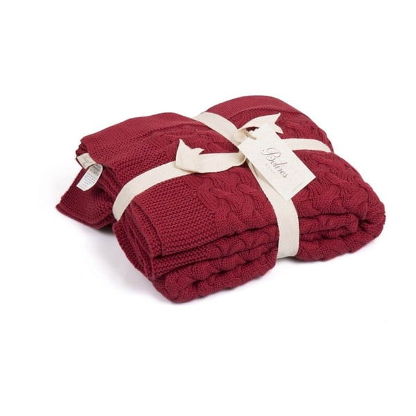 Červená deka Harmony, 130 × 170 cm