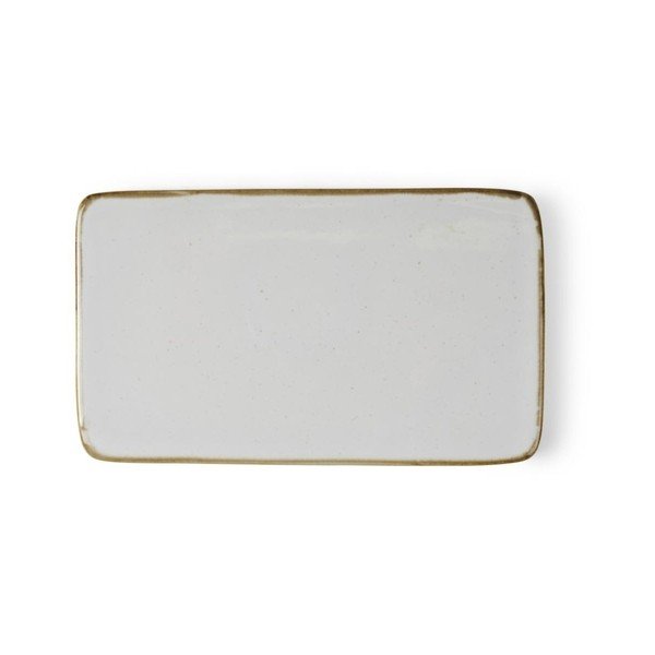 Krémovobiely kameninový servírovací podnos Bitz Mensa, 22 × 12,8 cm-image-1