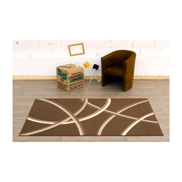 Hnedý koberec Hamla Lines, 200x290 cm