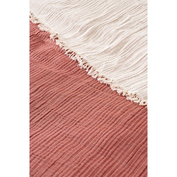 Mušelínová prikrývka na dvojlôžko v tehlovej farbe 230x250 cm – Mijolnir-image-1