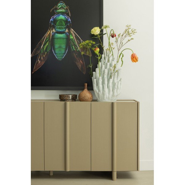 Béžová nízka komoda z borovicového dreva 200x85 cm Basu – WOOOD-image-4