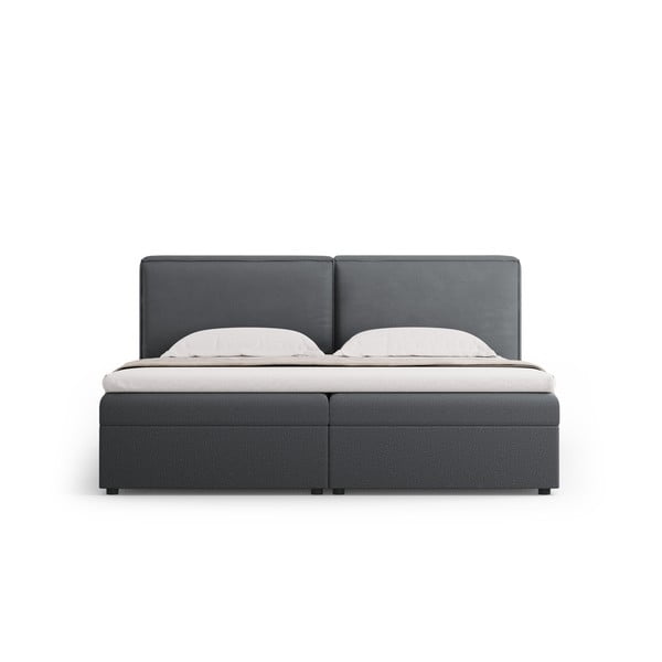 Tmavosivá boxspring posteľ s úložným priestorom 160x200 cm Arendal – Cosmopolitan Design-image-4