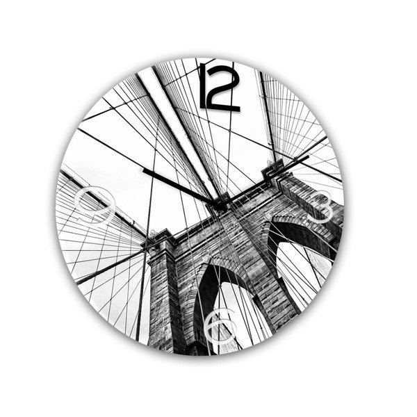 Nástenné hodiny Styler Glassclock Brooklyn, ⌀ 30 cm-image-1