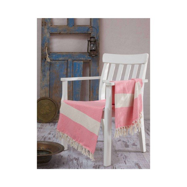 Hammam osuška Elmas Pink, 100 × 180 cm-image-1