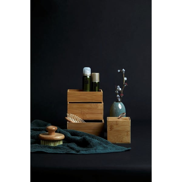 Bambusové kúpeľňové organizéry v prírodnej farbe v súprave 3 ks Terra – Wenko-image-2