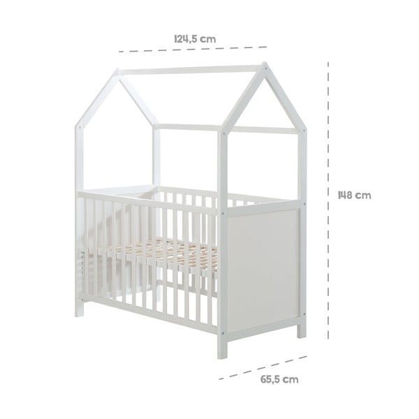 Biela postieľka 60x120 cm – Roba-image-4