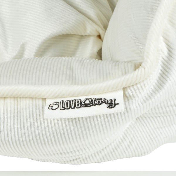 Krémový pelech pre psa ø 40 cm – Love Story-image-1