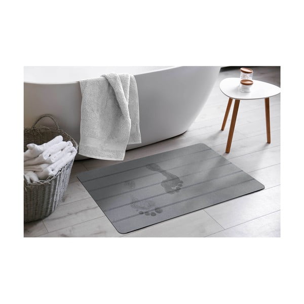 Sivá kúpeľňová predložka 50x70 cm Baline – douceur d'intérieur-image-1