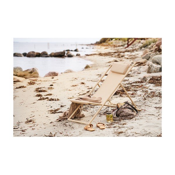 Béžové kovové záhradné ležadlo Curtis – House Nordic-image-1