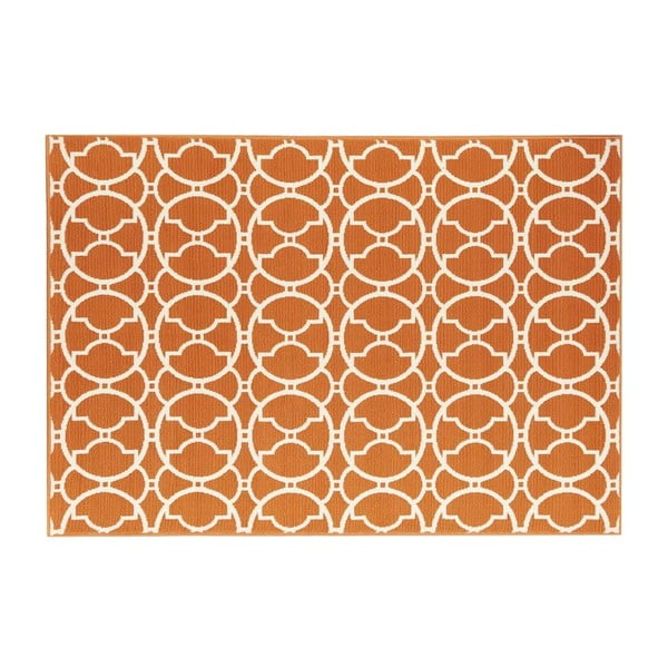 Oranžový vonkajší koberec Floorita Interlaced, 133 x 190 cm-image-2
