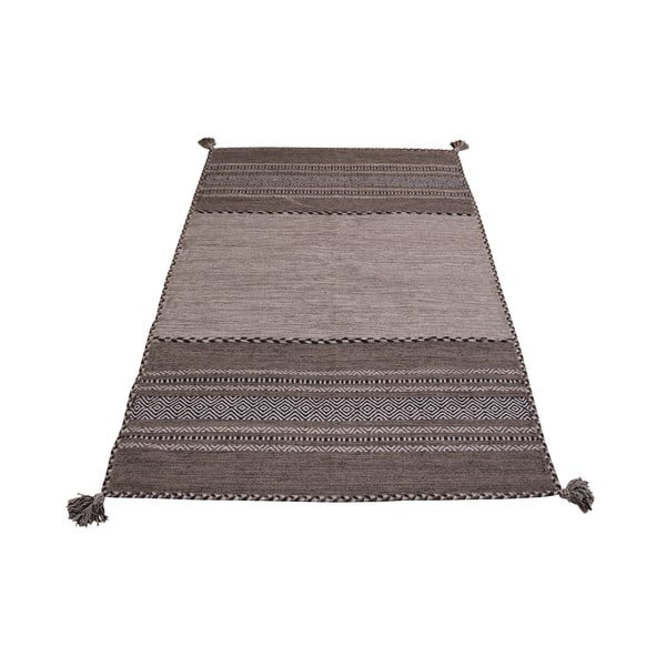 Sivo-béžový bavlnený koberec Webtappeti Antique Kilim, 70 x 140 cm