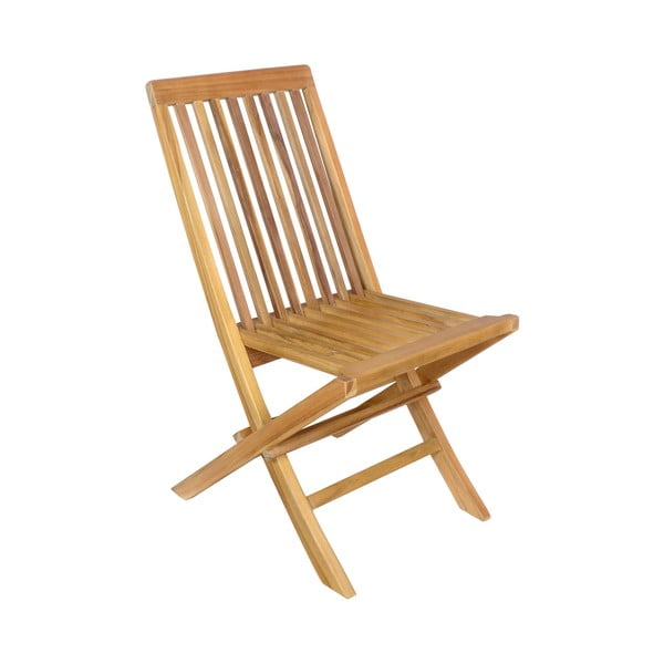Súprava 2 záhradných skladacích stoličiek z tíkového dreva Ezeis Sun