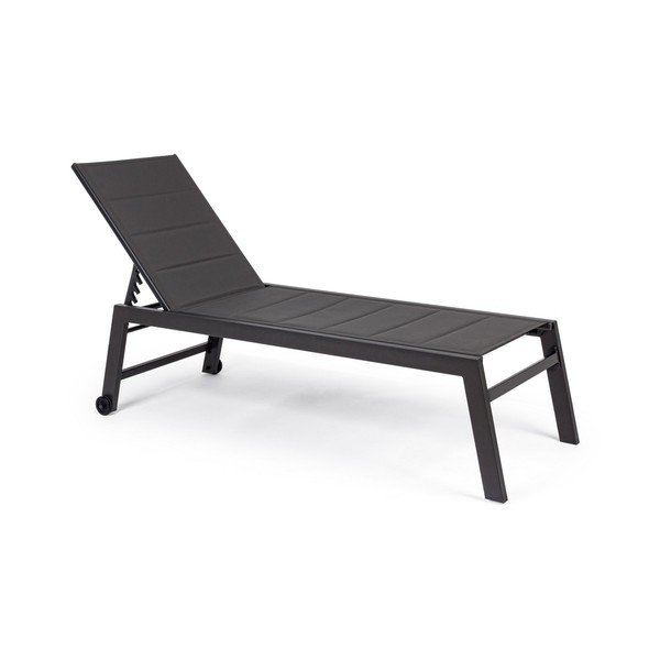 Antracitové kovové záhradné ležadlo Hilde   – Bizzotto