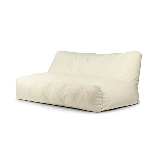 Krémový sedací vak z textílie buklé Sofa Tube 190 – SLOWDOWN