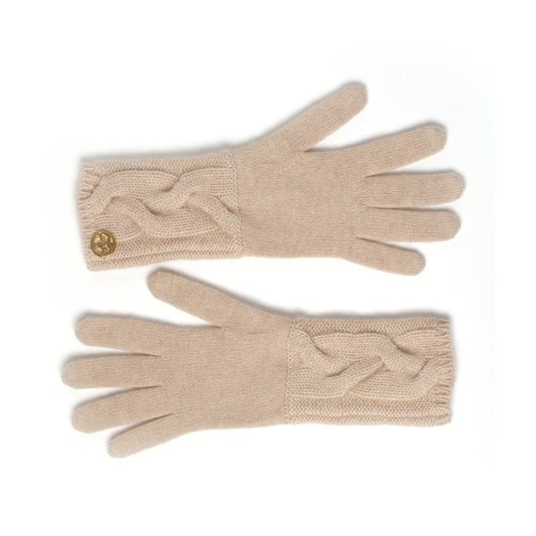 Béžové kašmírové rukavice Bel cashmere Lela
