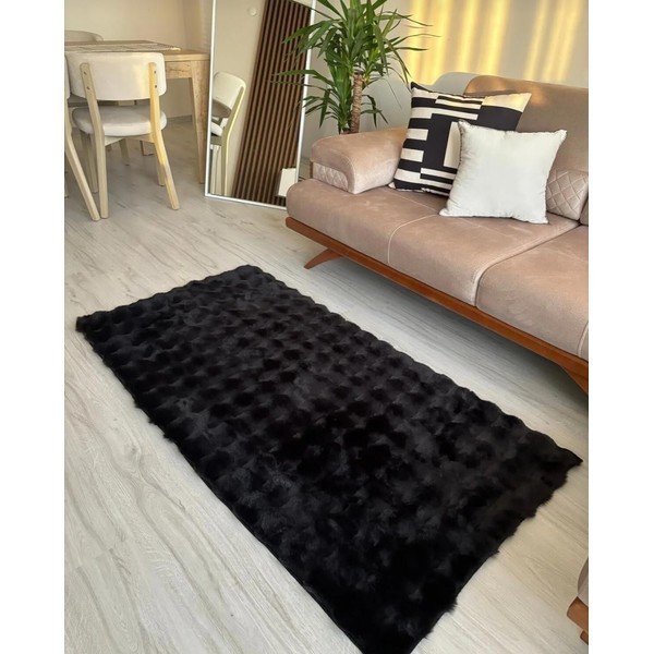 Čierny prateľný koberec 150x230 cm Bubble Black – Mila Home-image-1
