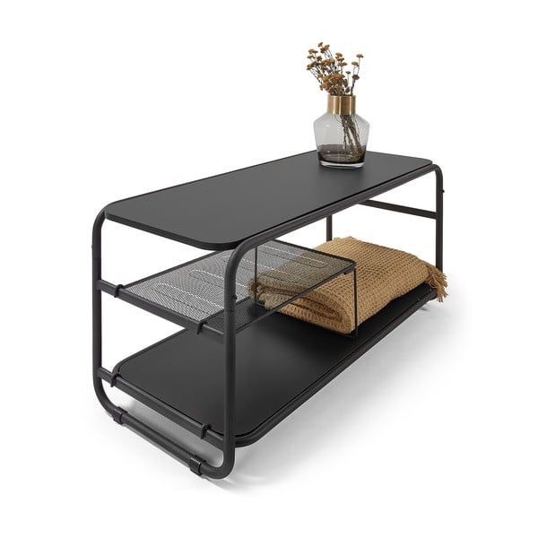 Čierny televízny stolík Kave Home Academy, 98 × 46 cm-image-3