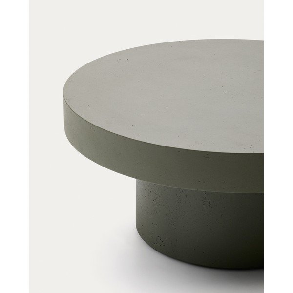 Betónový okrúhly Záhradný konferenčný stolík ø 66 cm Aiguablava – Kave Home-image-3