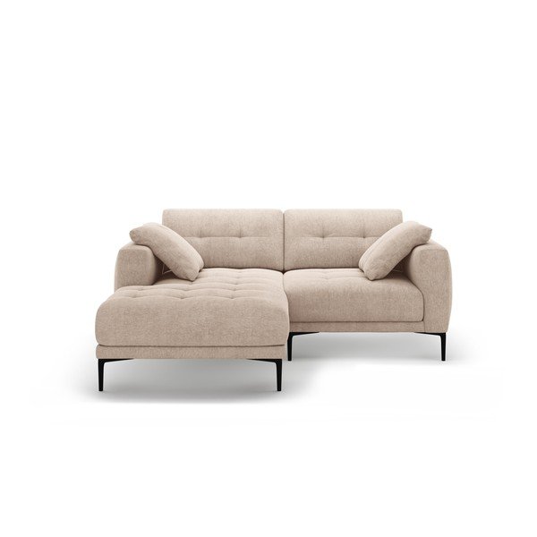 Svetlohnedá rohová pohovka (ľavý roh/s leňoškou) Bemy – Micadoni 