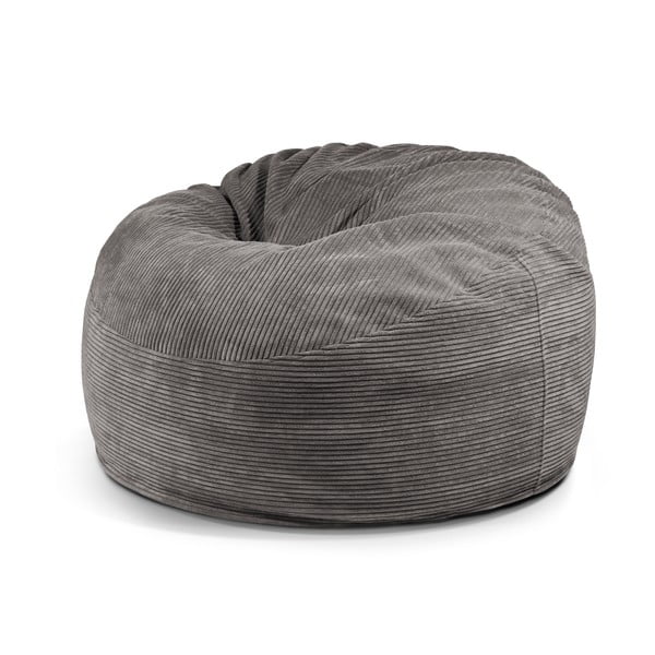 Tmavosivý menčestrový sedací vak Om 110 – SLOWDOWN