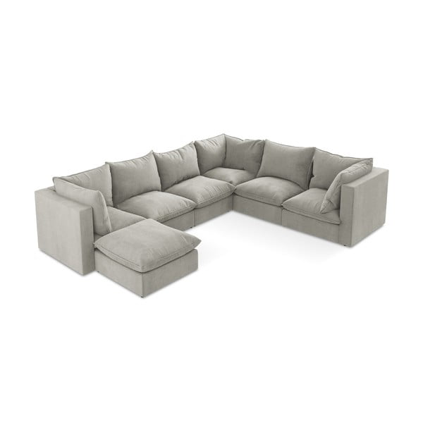 Svetlosivá rohová pohovka (pravý roh/do tvaru "U") Manao – Makamii-image-1