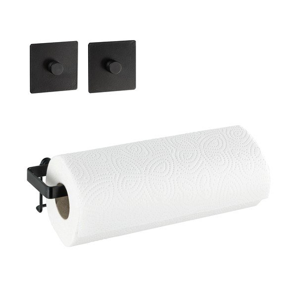 Čierny držiak na kuchynské utierky Wenko Turbo-Loc® Gala, šírka 30,6 cm-image-4