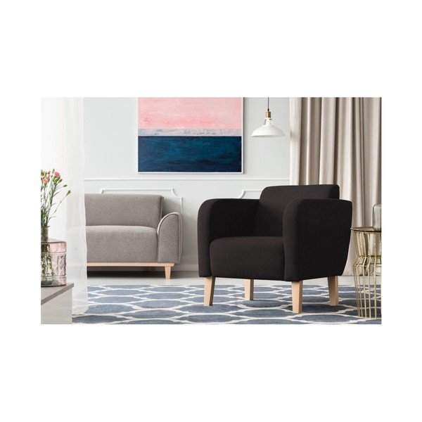 Čierne kreslo Kooko Home Swing-image-1