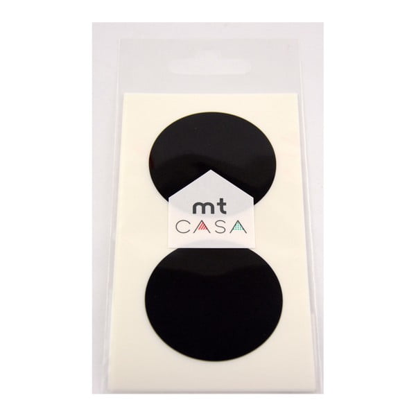 Sada 10 čiernych samolepiek washi páska MT Masking Tape Casa
