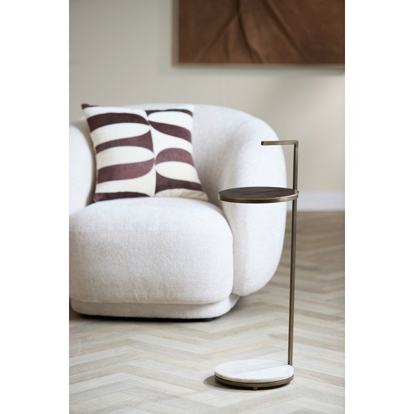 Okrúhly odkladací stolík s mramorovou doskou ø 26 cm Leda – Light & Living-image-1