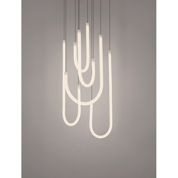 Biele/matne čierne oceľové LED závesné svietidlo so stmievačom s tienidlom z akrylového skla ø 50 cm Topaz – Nova Luce-image-2