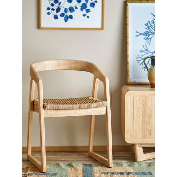 Jedálenská stolička z kaučukového dreva v prírodnej farbe Serrone – Bloomingville-image-1
