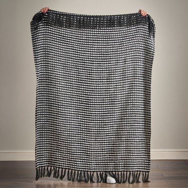 Čierna deka 125x150 cm Stab Stitch – Catherine Lansfield-image-3