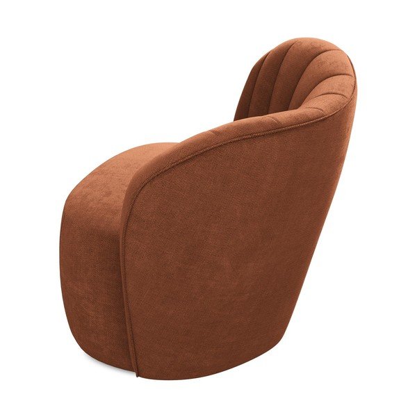 Ženilkové kreslo v terakotovej farbe Keloa – Makamii-image-3