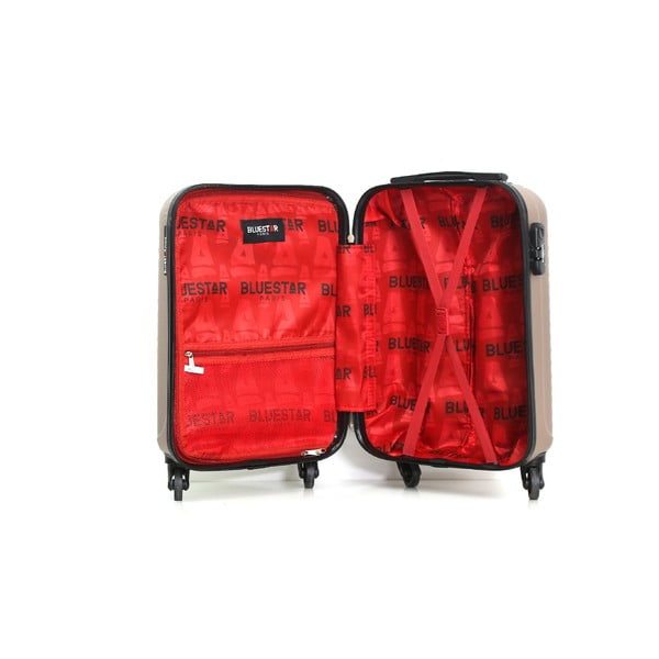 Béžový príručný kufor na kolieskach Bluestar Atlanta, 32 l-image-1