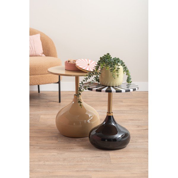 Kovový okrúhly odkladací stolík ø 41 cm Candy Swirl – Leitmotiv-image-1