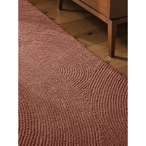 Ručne tkaný vlnený behúň v terakotovej farbe 80x200 cm Calmio – Hanse Home-image-1