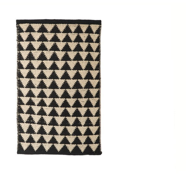 Čierny koberec TJ Serra Triangle, 60x90cm