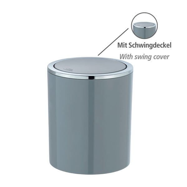 Sivý odpadkový kôš Wenko Inca, 2 l-image-3
