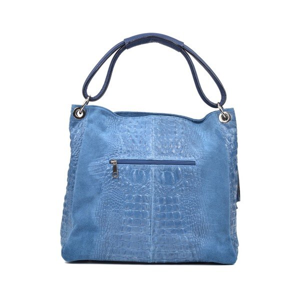 Modrá kožená kabelka Luisa Vannini Zunna-image-4