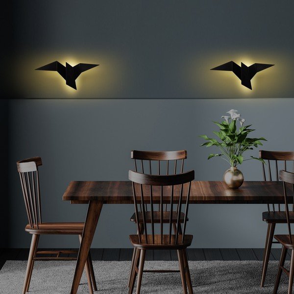 Čierne LED nástenné svietidlo Pacali – Opviq lights-image-1