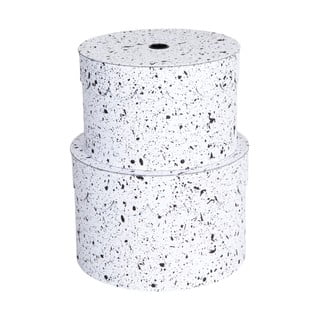 Súprava 2 čierno-bielych škatúľ Bigso Box of Sweden Splash