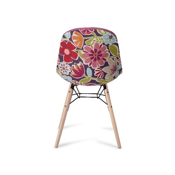 Ružová jedálenská stolička s nohami z bukového dreva Furnhouse Sun