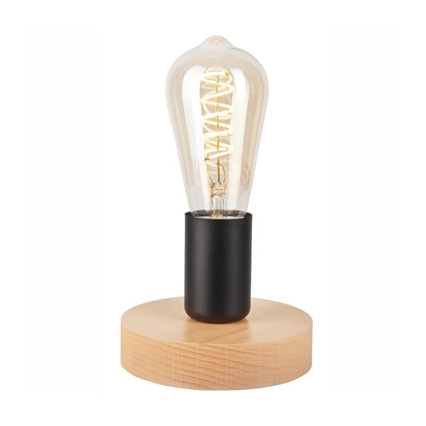 Čierna/v prírodnej farbe stolová lampa - LAMKUR