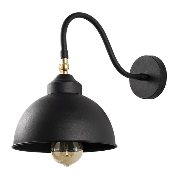 Čierne kovové nástenné svietidlo Opviq lights Fotini-image-4