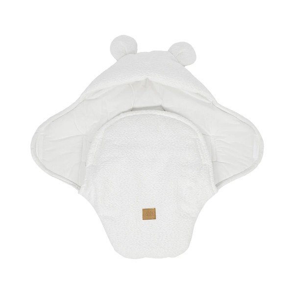 Biela detská zavinovačka z materiálu buklé 45x80 cm – Meowbaby-image-2