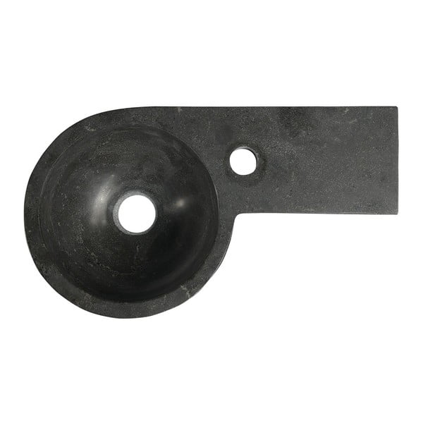 Čierne kamenné umývadlo 40x23 cm Blok – Sapho-image-2