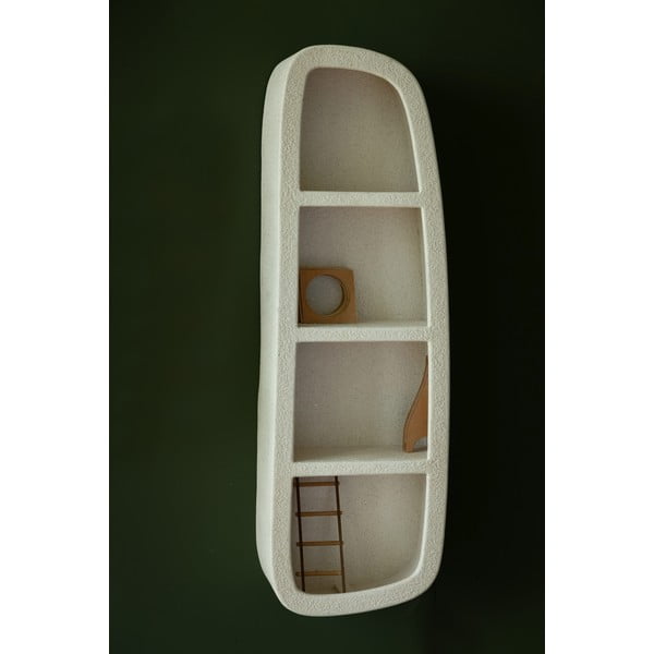 Krémová poschodová polica 38 cm Veda – Dutchbone-image-2